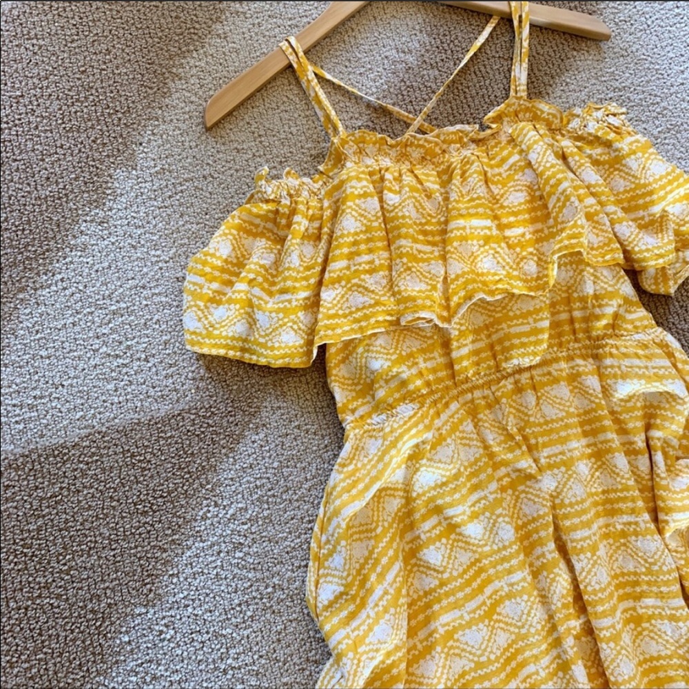 Love Riche Bohemian Block Print Yellow Dress - Picture 4 of 5